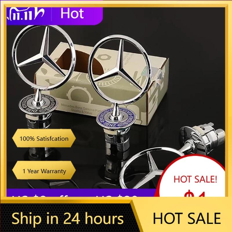 Emblema do Capô do Motor C200 E200 Para Carro Mercedes Benz Marca Cromada do Capô Dianteiro Acessórios Para Mercedes Benz AMG W204 W205 W203 W21