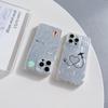 N68 Airplane flight trajectory art Clear Frame Case for Samsung S25 iPhone 16 Pro Max Xiaomi Redmi Note 13 Feather Chiffon Texture Silver Plated Cover