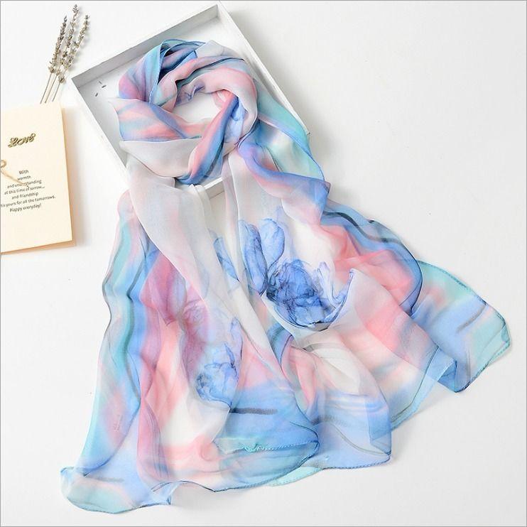 Thin Lotus Scarf Women's Scarf Soft Drape Scarf Shawl Spring and Autumn Scarf Windproof Shawl