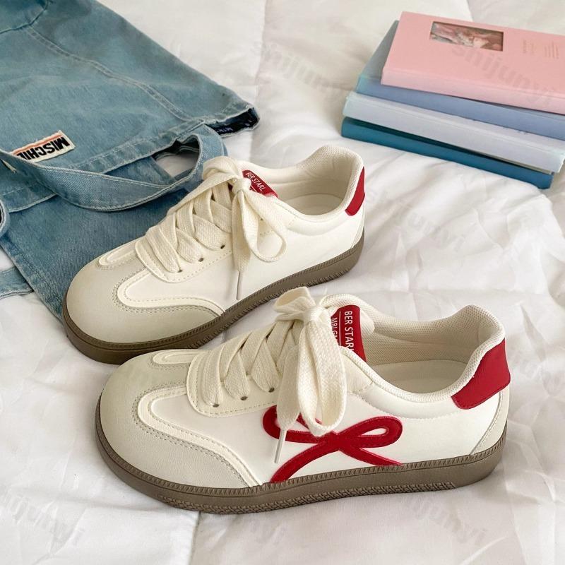 Sweet Women's Flats 2025 Spring Autumn Outdoor Fashion Cross Tied Casual Shoes Lightweight Comfortable Non Slip Vulcanized Shoes