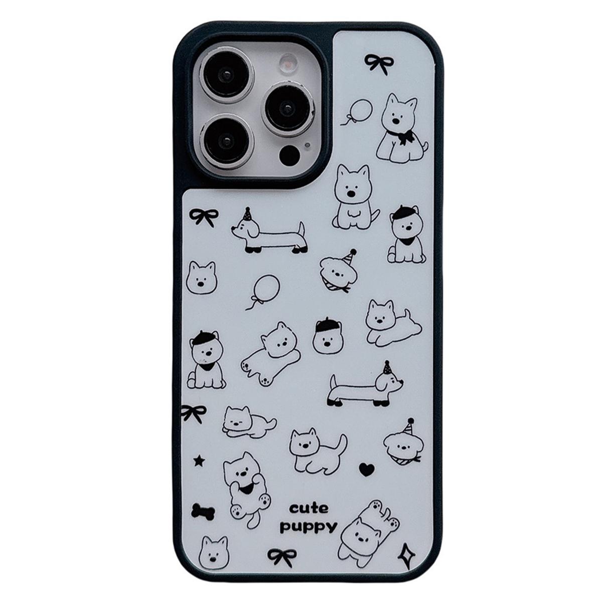 

For iPhone 16 Pro Max Case Cute Simple Pattern Shockproof Acrylic Phone Cover As Shown B