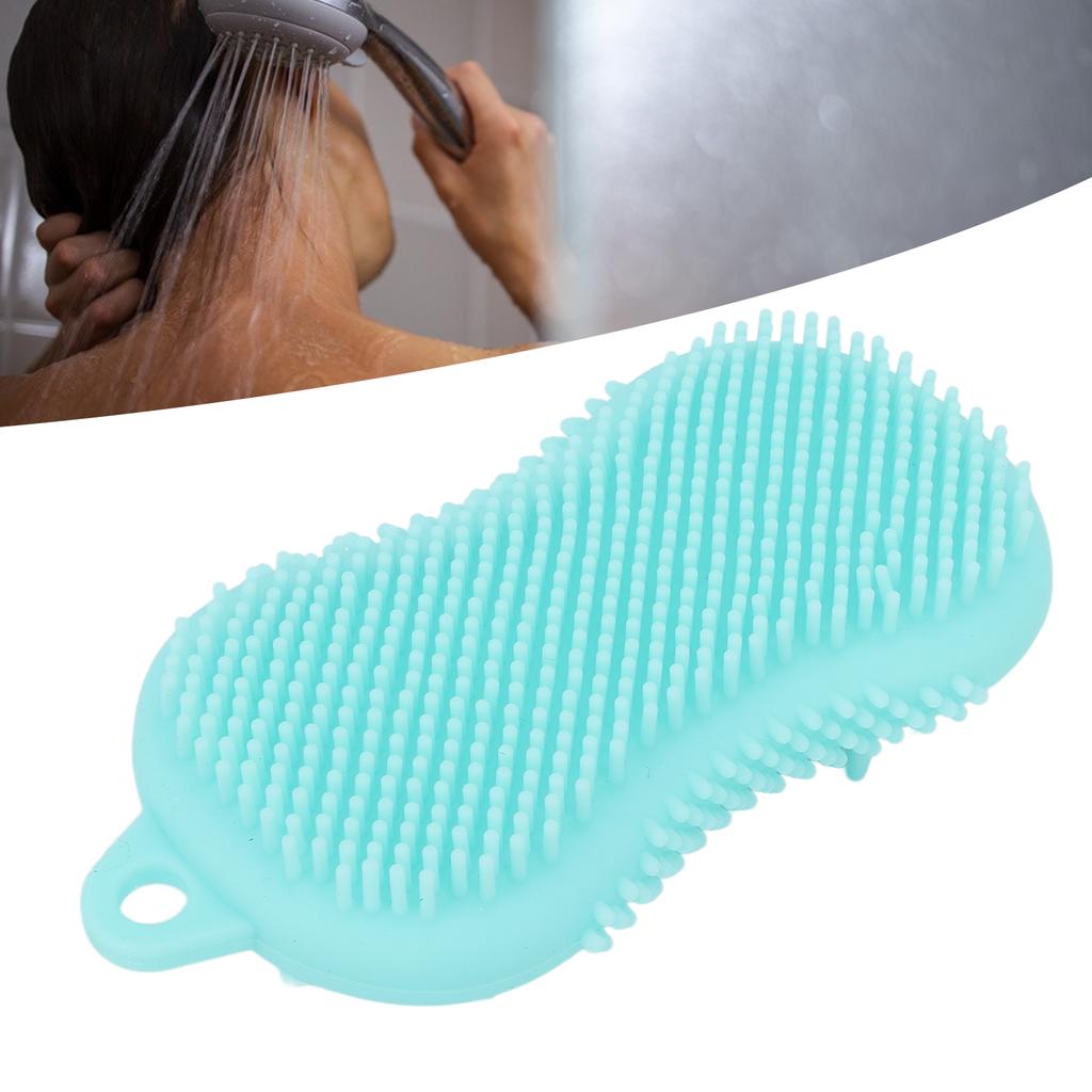 Body Bath Brush Soft Silicone Double Sided Exfoliates Dead Skin Promote Circulation Shower Massage Brush