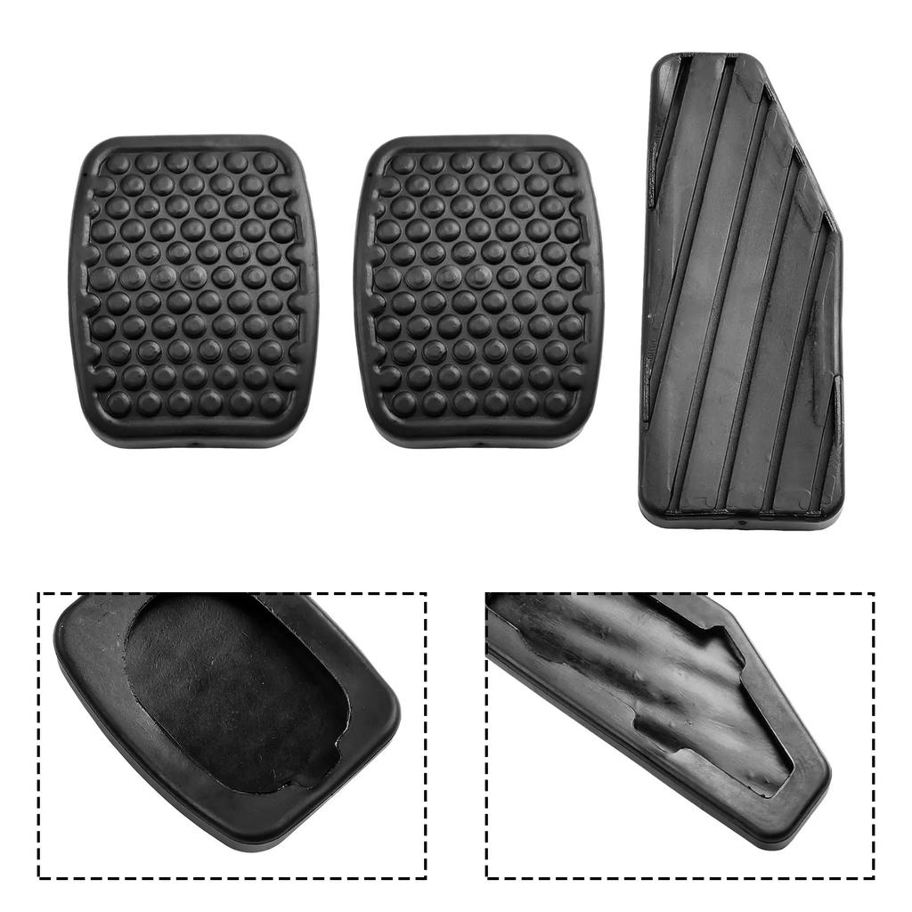 3Pcs Car Brake Clutch Accelerator Pedal Rubber Pad Cover Kit For SUZUKI Swift Samurai Sidekick Vitara TrackerDaewoo Matiz Tico