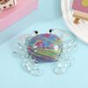 Crab Squeeze Toy Slow-Rising TPR Fidget for Stress Relief Cute Transparent Claws Portable Decompression Gadget for Kids Adults