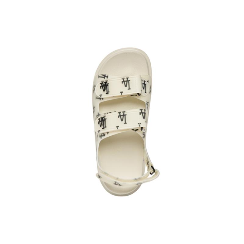 MLB Sandal Beach Sandals Unisex Ecru/Black Sneakers 3ASDSD423-07WHS