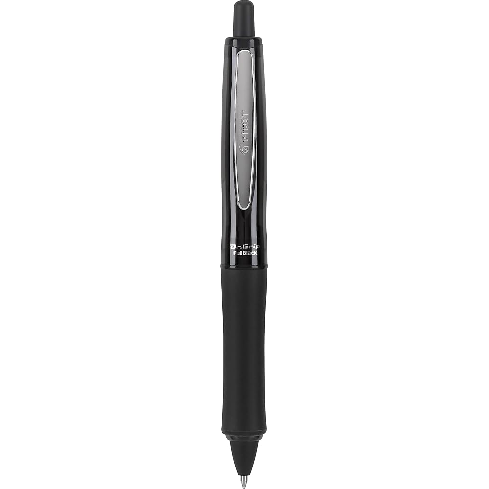 Dr. Grip Full Black Retractable Ballpoint Pen Smooth Writing Ink Comfortable Grip