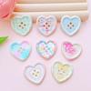 50 PCS New Resin Buttons Vintage Cute Garment Ornaments DIY Plaid Doll Accessory