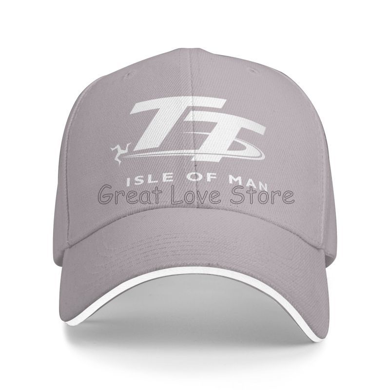 Isle of Man TT Races Motorcycle Print Baseball Cap Vintage Sandwich Bucket Caps Unisex Adjustable Snapback Cap Dad Hat Golf Hats
