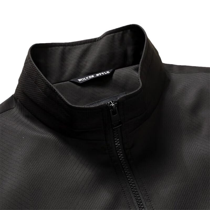 SEPTWOLVES Men's Autumn Herringbone Stand-Collar Jacket