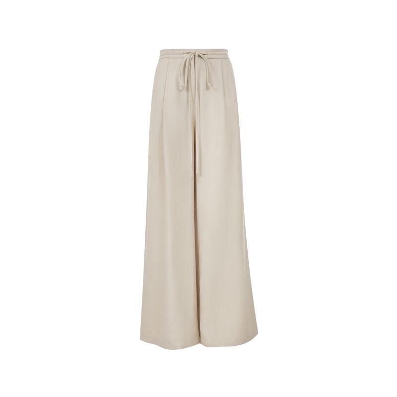 VEROMODA 2025 Spring Lyocell-Linen Blend Drawstring Straight Leg Pants
