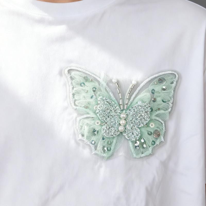 Glittering Sequins Butterfly Applique Decoration For Fabric Improvement On Hats Bags And DIY Ideas