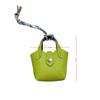 1Pcs Creative Bluetooth Earphone Bag Mini Cute Basket Bag Pendant High-Grade Leather Car Keychain Small Items Handbag