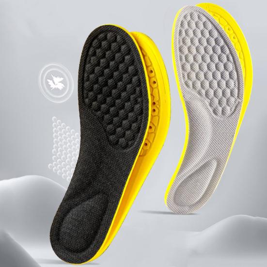 1 Pair Comfort Insoles with Arch Support Shock-Absorbing Breathable Shoe Inserts for Men Women Non-Slip Anti-Odor Cushioned Footbed for Sports Work