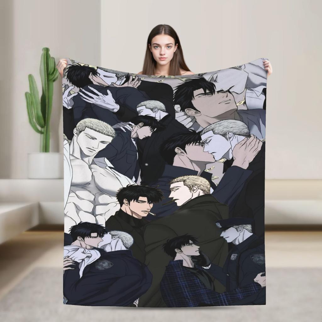 Shutline Korea Manga Decken Weiche Warme Neuheit Plüsch Überwurfdecke Für Mädchen Jungen Sofa Bett Flanell Bettwäsche Bettbezug