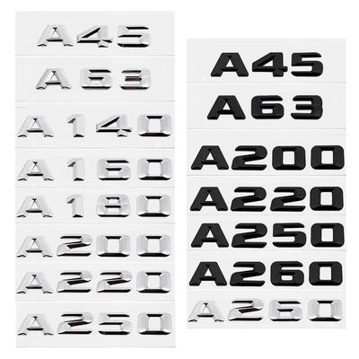 Alloy ABS Car Tailgate Sticker Badge for Mercedes Benz A Class A45 A63 A140 A160 A180 A200 A220 A250 A260 Rear Trunk Emblem