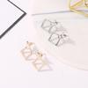 Fashion Personality, Wild Earrings, Minimalist Geometric Hollow Square Earrings Jewelry AVE