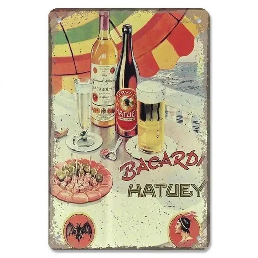 Plaque Metal Tin Signs Captain Bacardi Wall Decoration Vintage Art Posters Iron Painting for Man Cave Home Cafe Garden Club B
