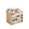 Desktop Storage Box with Drawer – Dustproof, Transparent Organizer for Dorm Desk and Office Stationery/Books/Documents