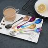1 Pcs Stainless Steel Coffee Spoon Teaspoons Ice Cream Scoops Sugar Dessert Rainbow Tableware Kitchen Tool Accessories
