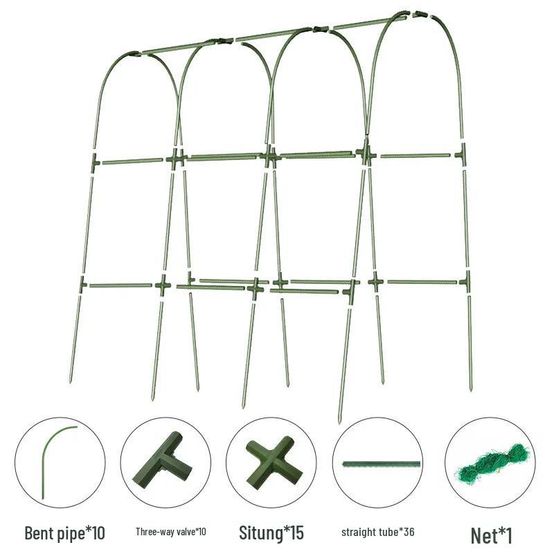 Plastic-Coated Steel Arch Pipe: U-Shaped Greenhouse Climbing Support for Cucumber and Tomato Plants