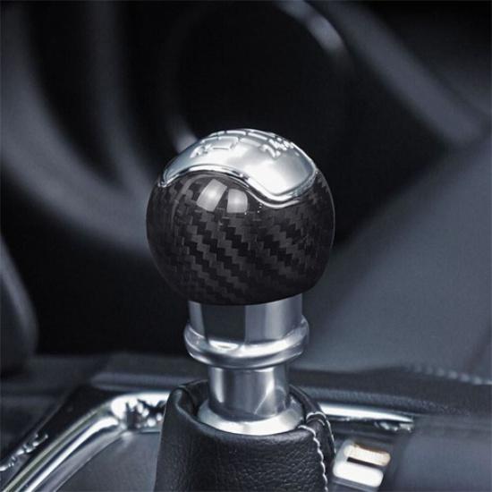 Hard Carbon Fiber Console Manual Gear Shift Knob Stick Case For Mustang 15-23