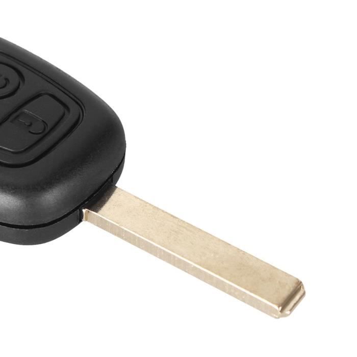 Key Shell for Peugeot 107 207 307 Citroen C1 C2 C3 - 2 Button Remote Key Fob Blade Without Groove Phonillico®