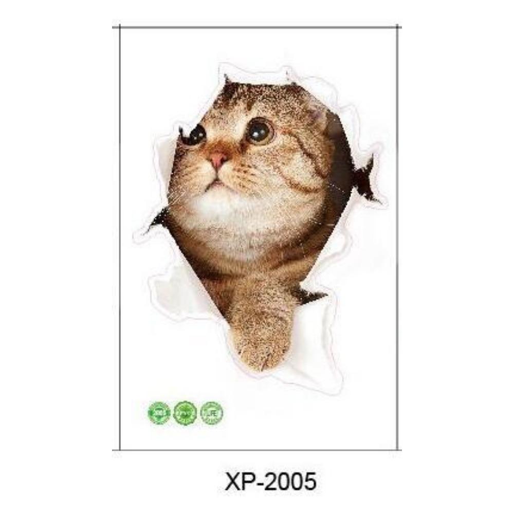 Various Cute Kitten Animal Cartoon Cat Wall Sticker 3D Vivid Baby Kid Room Bathroom Decors  Toilet Sticker