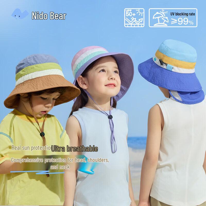 Nidoxiong Unisex Kids Mesh Bucket Sun Hat S (50-52)