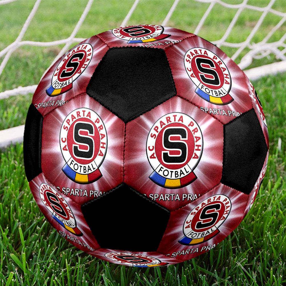 Pallone da Calcio AC Sparta Praha Taglia 5 Colorato Cucito a Macchina PVC Pronto per la Competizione Resistente Alta Rimbalzabilità