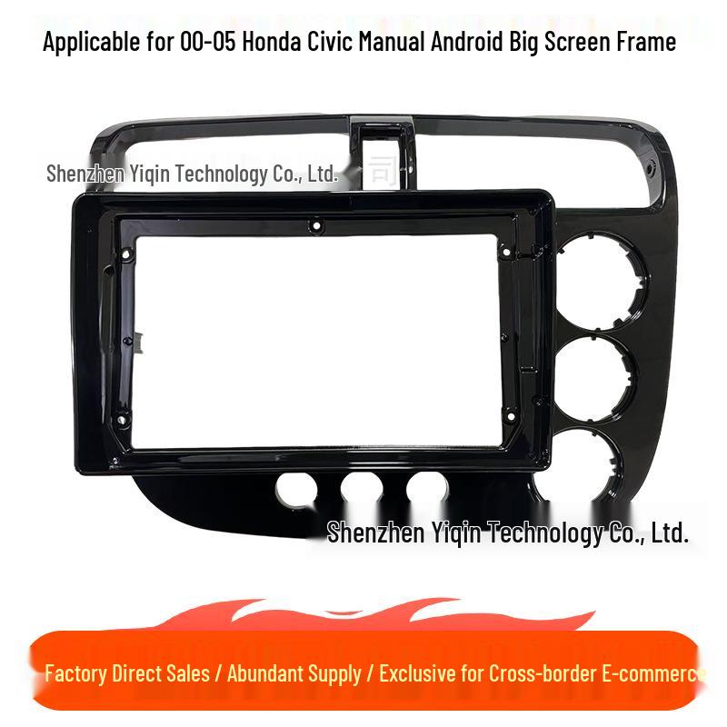Compatible 00-05 Honda Civic Manual Android Navigation Center Console Face Frame Kit