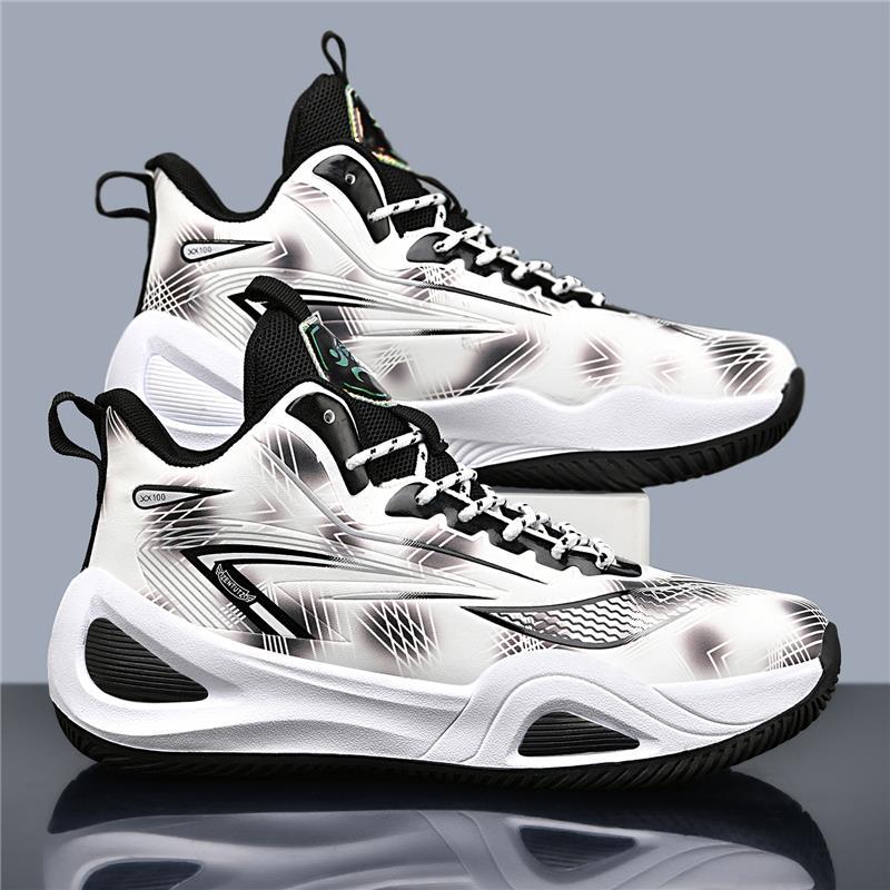Men's Shoes 2025 Leather Waterproof Youth 13 Years 15 Old Basketball Sports Student Shock-absorbing Running