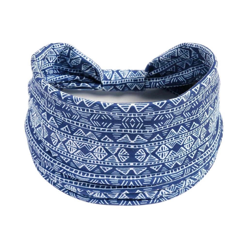 Bohemian Retro Print Yoga Headband: Wide African-Inspired Headscarf for Women