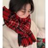 Red Atmosphere Scarf Women Winter New Year Gifts Korean Version of Classic Plaid Student Couple Warm Scarf Tide