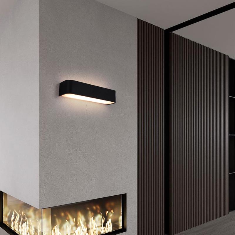 Black LED Wall Lamp: Dimmable Bedside Reading Light for Guest Room and Bedroom