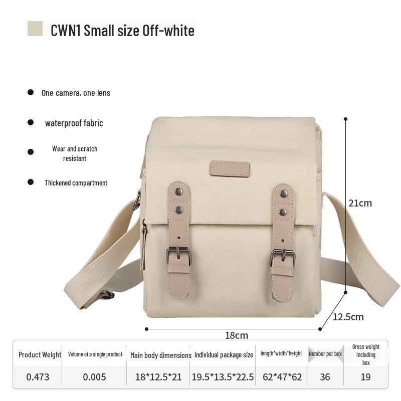Cwatcun Japanese Style Canvas Crossbody DSLR Camera Bag