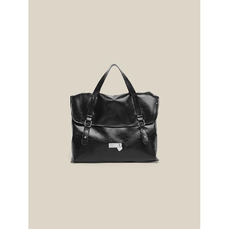 Retro College Style Flip-Top Backpack for Women 2025 New Korean Version Student School Handbag Single Shoulder Crossbody Bag чёрный
