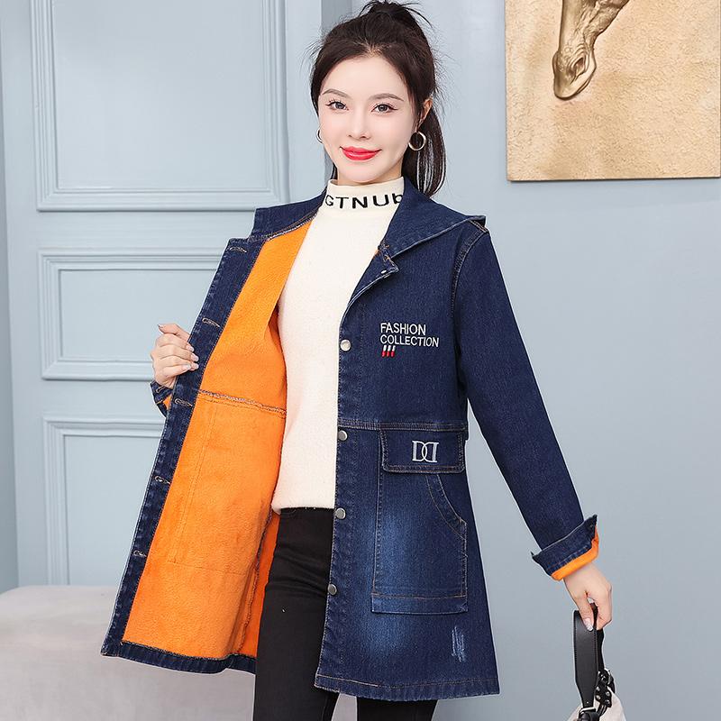 Бархатная куртка, Женская джинсовая, Корейская версия, Женский свободный топ, Минималистичная куртка XXXXXL