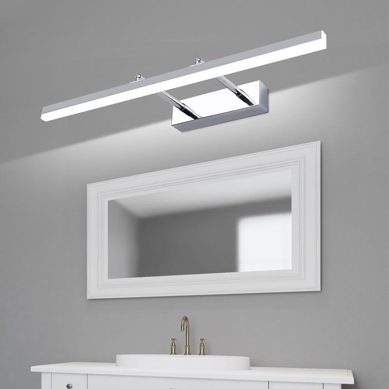 Nordic Minimalist LED Vanity Light, Telescopic Mirror Cabinet, Punch-Free, Three-Color Wall Light for Bathroom
