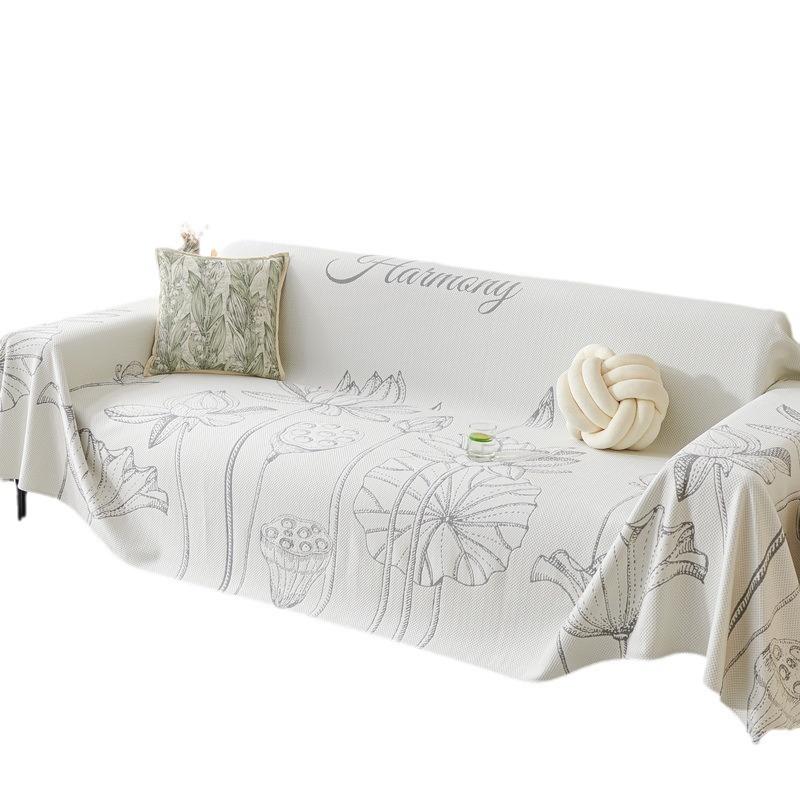 High-Grade Sofa Cover Cloth Summer Ice Silk Sofa Towel Popular Summer Sleeping Mat Full-Cover Sofa Cushion