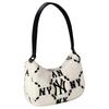 New MLB New York Yankees Faux Fur Plush Shoulder Bag Handbag Shoulder Bag Regular Women's Milk White 3ABQS0826-50CRS
