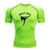 Men's Muay Thai Compression Workout T Shirt Quick Dry Breath