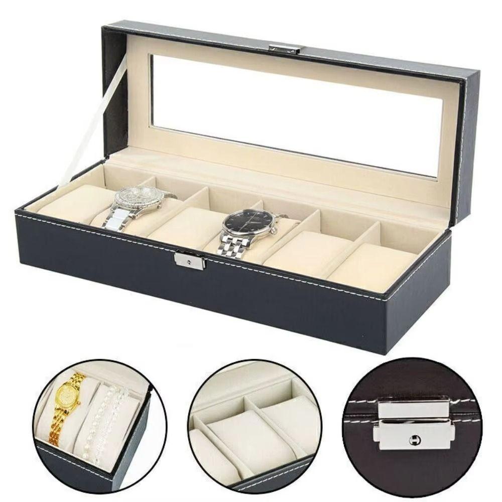 Lockable Watch Storage Box Removable Watch Pillows Watch Display Box Watch Organizer  Gift