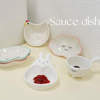 Piatto per salse in ceramica con nuvole carine, per condire la pentola calda, per insalatiere, stoviglie, cucina, aceto di soia, serpente, piatto da dessert