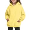 Winter Boy And Girls Solid Color Long Sleeved Hooded Sweatshirt Tops