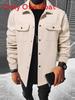 Windproof Corduroy Jacket For Men With Dual Button Closure For Casual Streetwear