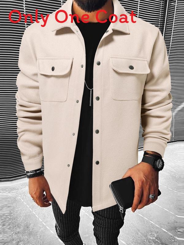 Windproof Corduroy Jacket For Men With Dual Button Closure For Casual Streetwear
