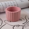 Silicone Mold for DIY Cement Cup with Crystal Effect Trendy Plaster Candle Cup Mirror Silicone Mold