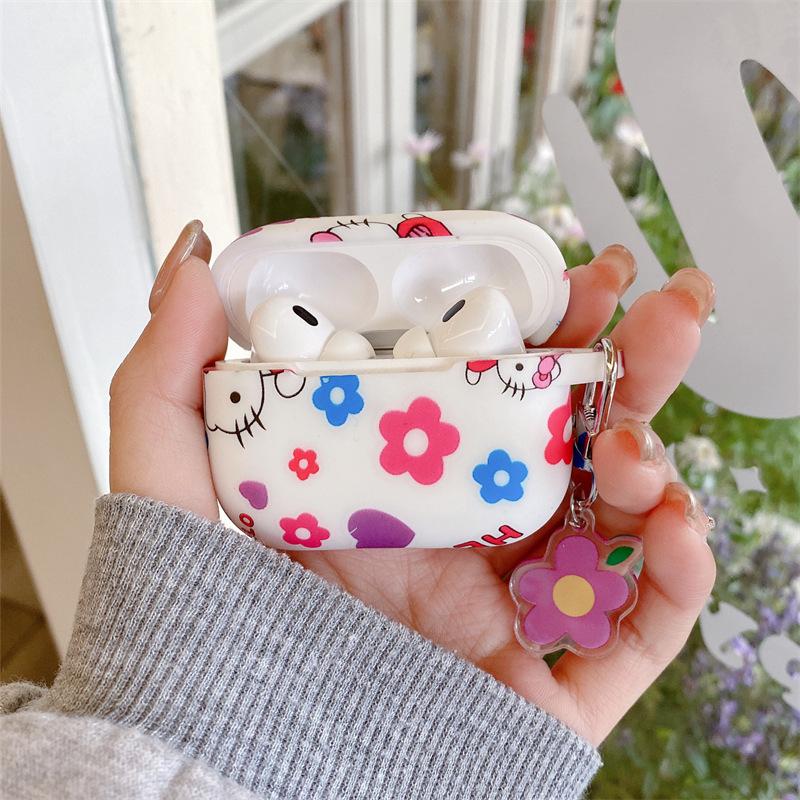 Korean flower kt cat is suitable for AirPods 1 generation protective case second generation 1st generation pro1 apple bluetooth headset case female