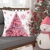 Christmas Pink Throw Pillow Cover Cushion Cover Christmas Decorations for Home 2026 Bedroom Room Navidad Natal Gifts New Year