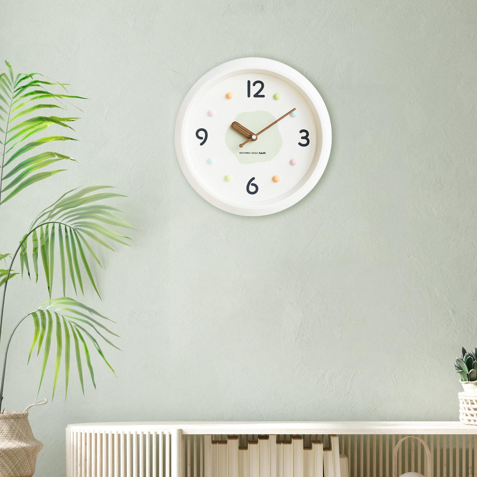 

Современные настенные часы с большими цифрами для дома и офиса зелёный